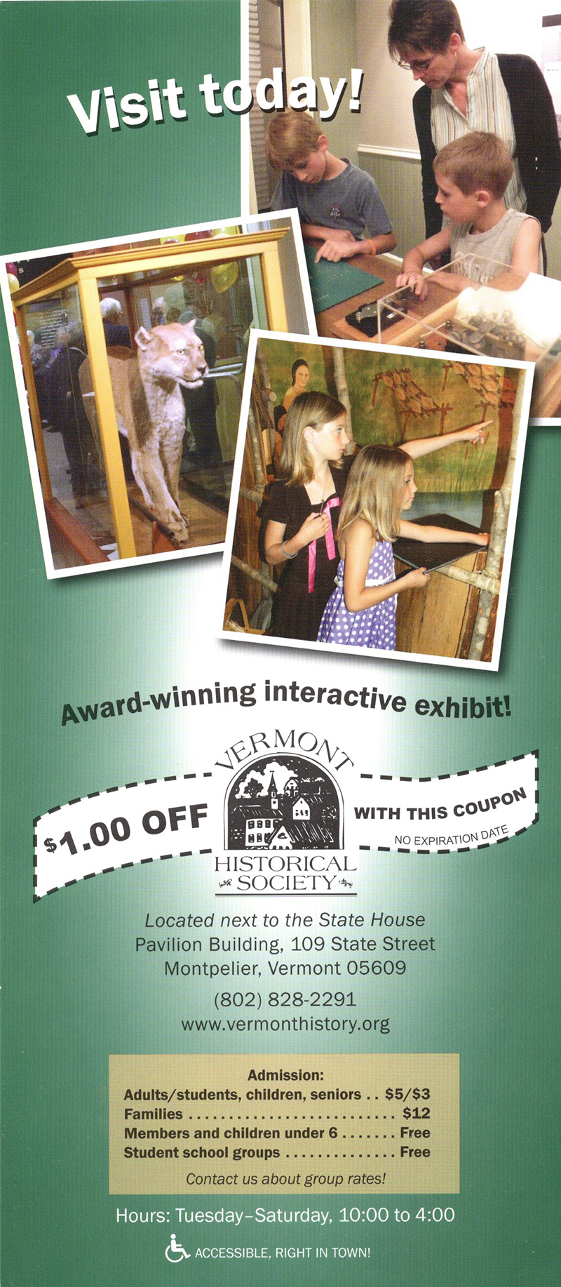 Vermont Historical Society Museum brochure thumbnail