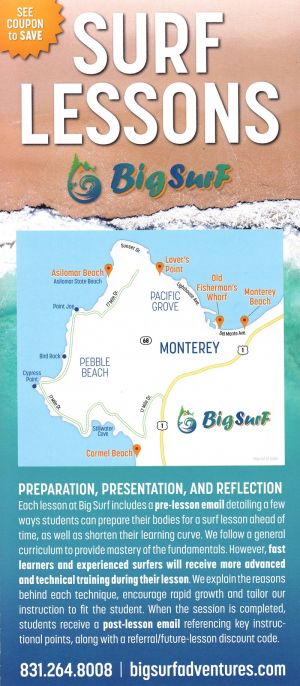 Big Surf Aventures Surf Lesson brochure thumbnail