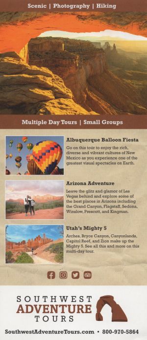 Southwest Adventure Tours brochure thumbnail