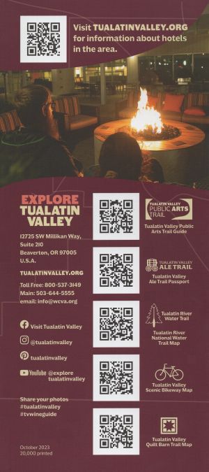 Tualatin Valley Wine Guide brochure thumbnail