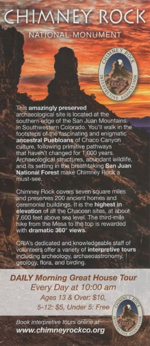 Chimney Rock National Monument brochure thumbnail