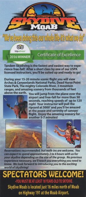 Skydive Moab brochure thumbnail