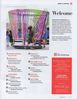 Pasadena Summer  Visitor Guide brochure thumbnail