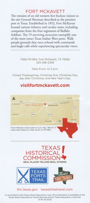 Fort McKavett brochure thumbnail