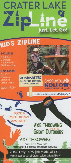 Crater Lake Zipline brochure thumbnail