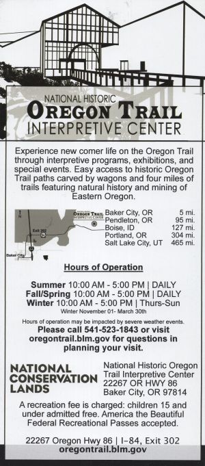 Oregon Trail Interpretive Cent brochure thumbnail