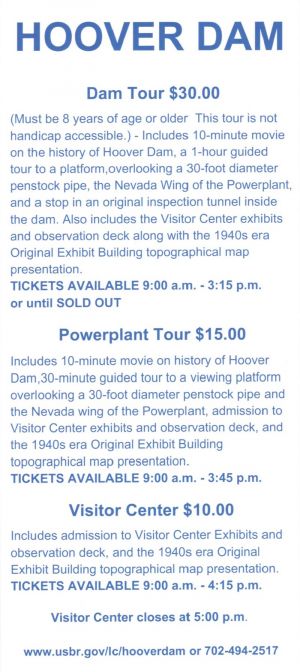 Hoover Dam brochure thumbnail