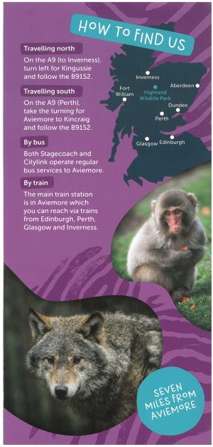 Highland Wildlife Park brochure thumbnail