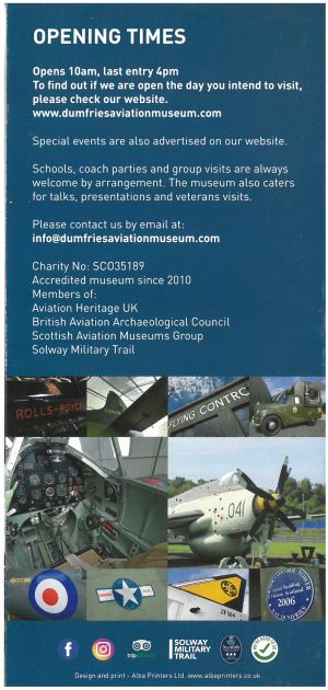 Dumfries & Galloway Aviation Museum brochure thumbnail