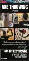 Axe Throwing At Playback Inverness
