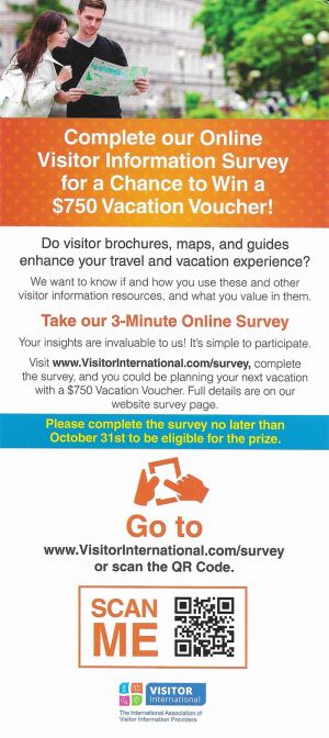 Win $750 Vacation Voucher take 3 minute online Survey brochure thumbnail