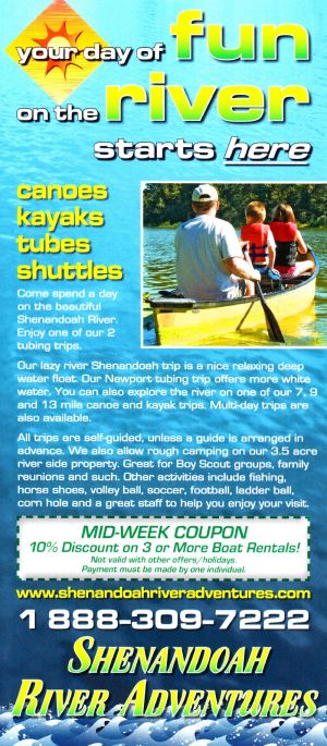 Shenandoah River Adventures brochure thumbnail