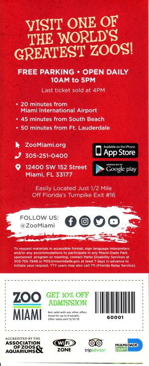 Zoo Miami brochure thumbnail