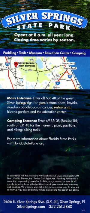 Silver Springs State Park brochure thumbnail